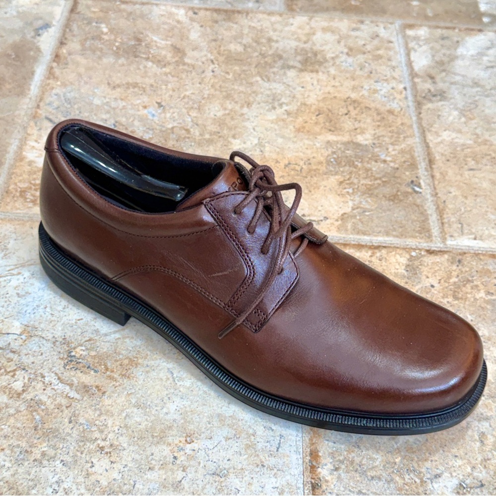 Rockport Men's Brown Leather Oxfords Size 10M ~ Great Condition